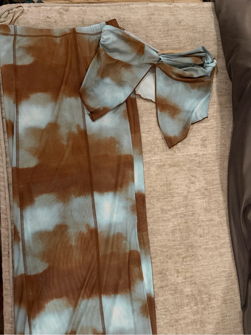 Fashion Nova Brown and Tan Skirt with Inner Lining